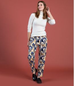 LENY SEVENTY BLUE Viscose Pants - 1