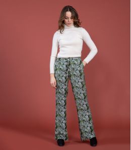 SASHA GREEN LAGOON Viscose Pants - 1