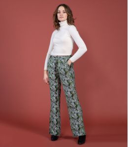 SASHA GREEN LAGOON Viscose Pants - 2