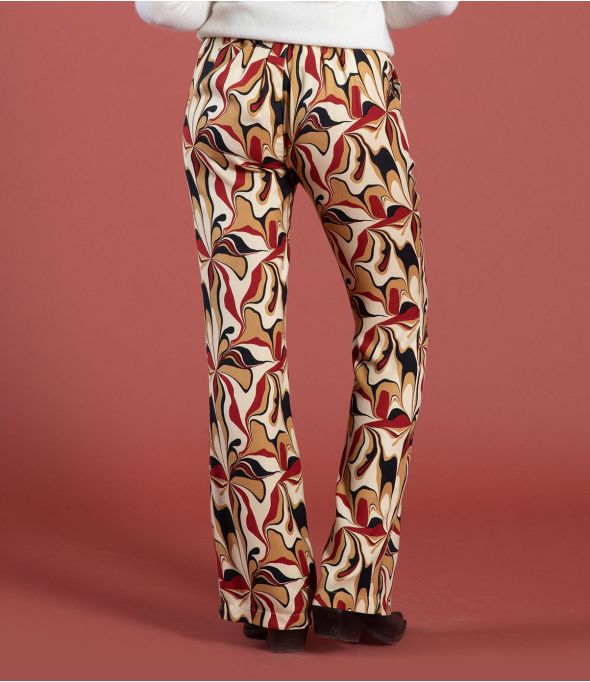 SASHA SEVENTY RED Viscose Pants - 1