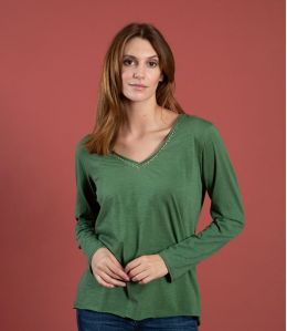 ZORA UNI GREEN Cotton T-Shirt - 1