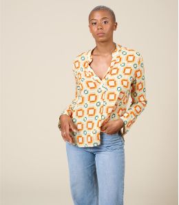 MILA LILI ORANGE Modal Blouse - 2