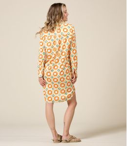 LETO LILI ORANGE Cotton Dress - 3