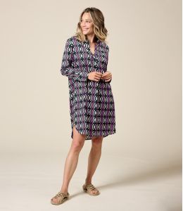 LETO BARI PLUM Cotton Dress - 2