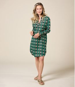 LETO BARI GREEN Cotton Dress - 1