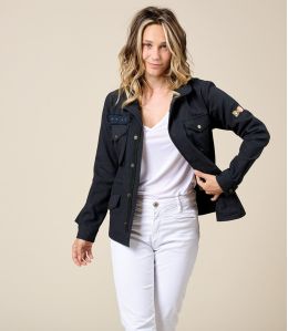 JESS DOLCE BLACK Cotton Jacket, Tencel, Spendex - 1