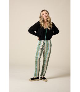 FAUVE ROMA GREEN Viscose Pants - 2