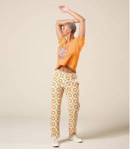 FAUVE LILI ORANGE Viscose Pants - 1