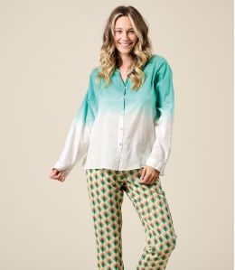 COSY TIE GREEN Cotton Shirt - 1