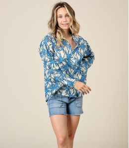 COSY PALMA BLUE Cotton Shirt - 1