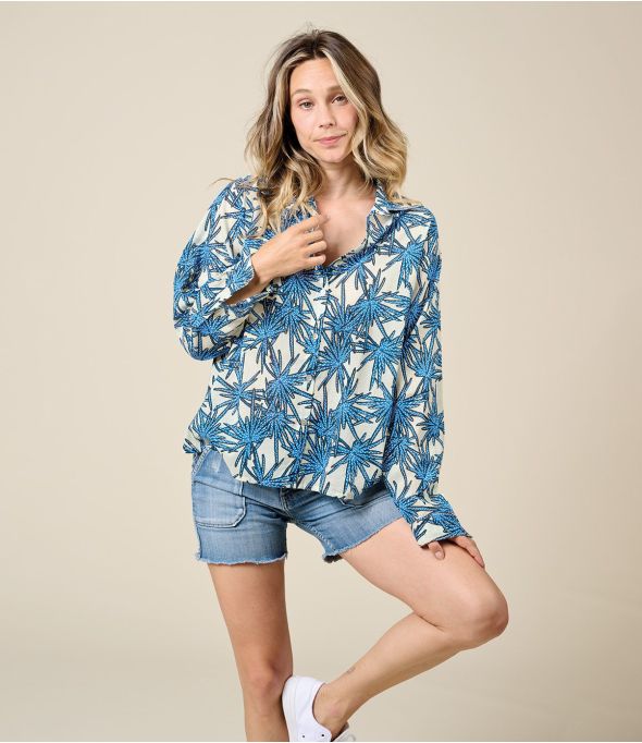 COSY PALMA BLUE Cotton Shirt - 2