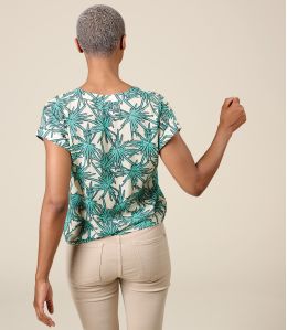 ANA PALMA GREEN Viscose T-Shirt - 2