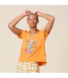 VITA PARIS ORANGE Cotton T-Shirt - 1