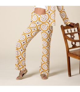 SASHA MANDALA ORANGE Viscose Pants - 2