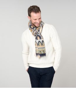 LEON Wool, Cotton Scarf Storiatipic - 1