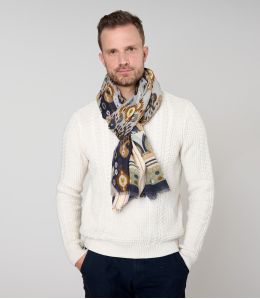 LEON Wool, Cotton Scarf Storiatipic - 3