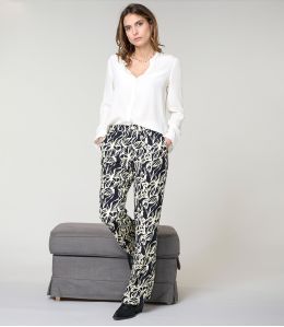 SASHA PASTEL BLACK Viscose pants - 1