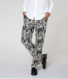 LENY PASTEL BLACK Viscose Pants - 1