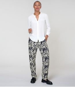 LENY PASTEL BLACK Viscose Pants - 2