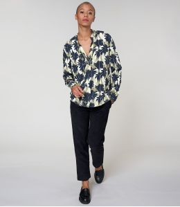 MILA HIBIS BLACK BLOUSE in Viscose - 1