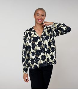 SARA HIBIS BLACK BLOUSE in Viscose - 2