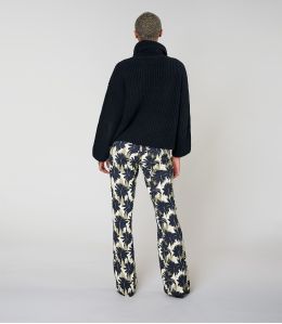 SASHA HIBIS BLACK Viscose Pants - 3