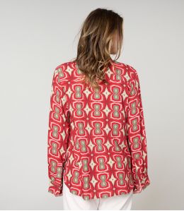 FRAN KHAN RED Viscose Shirt - 2