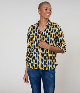 FRAN KUMI NAVY Viscose Shirt - 1