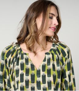 IRIS KUMI GREEN BLOUSE in Viscose - 3