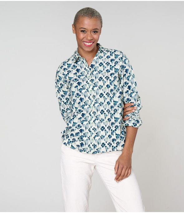 FRAN VERO BLUE Viscose Shirt - 1