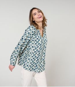 IRIS VERO BLUE BLOUSE in Viscose - 1