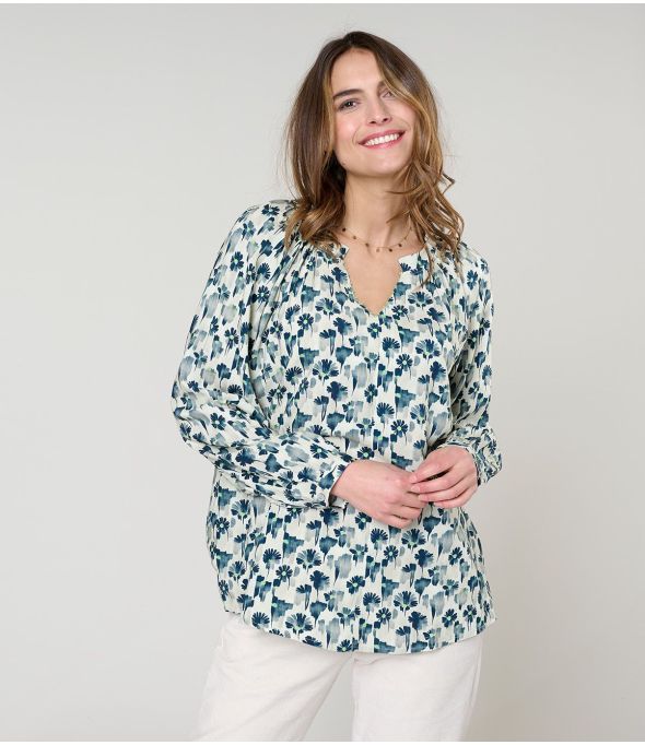 IRIS VERO BLUE BLOUSE in Viscose - 1