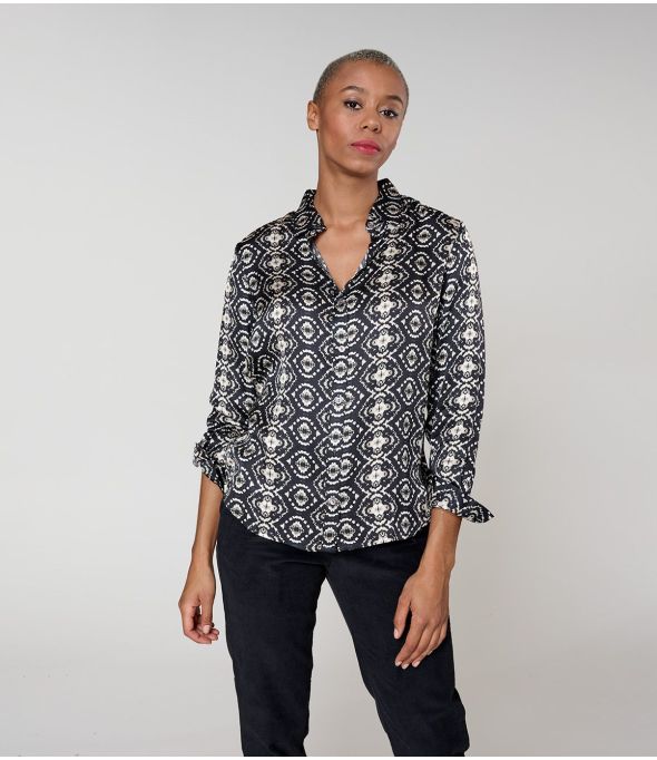 MARY BELEM BLACK Modal Shirt - 1