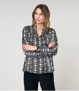 NAEL BELEM BLACK BLOUSE in Modal - 2