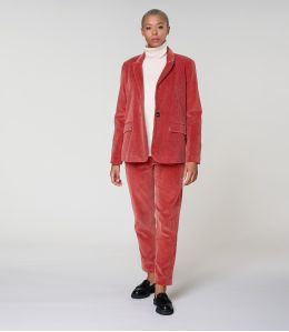 LOU PLAIN VELVET BRICK VISCOSE JACKET - 1