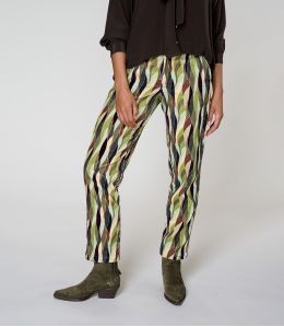 LENY FLAMA GREEN Viscose Pants - 1