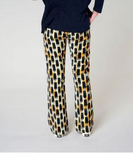 SASHA KUMI NAVY COTTON PANTS - 3