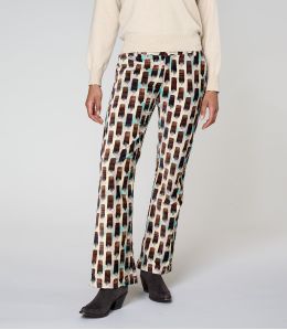 SASHA KUMI PLUM COTTON PANTS - 1