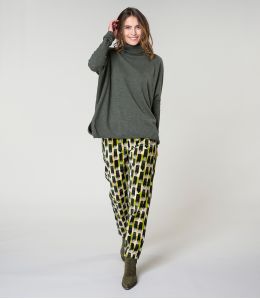 LENY KUMI GREEN Cotton Pants - 2