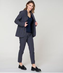 PAULE TARTAN BLUE COTTON JACKET - 2