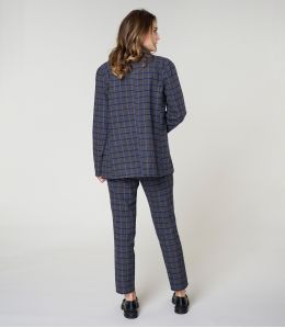 PAULE TARTAN BLUE COTTON JACKET - 3