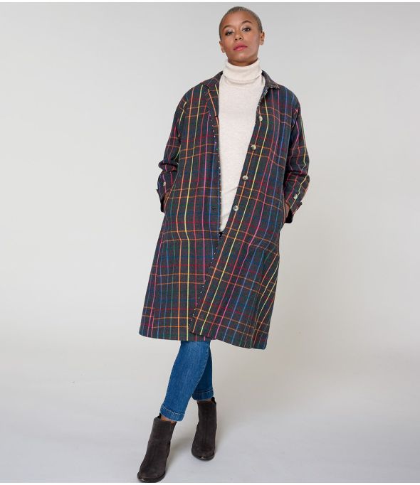 GUSTAVE TARTAN MULTI COAT in Cotton - 1