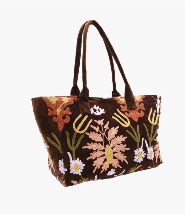 CRUISE BOTANIC BROWN LARGE COTTON BAG - 1