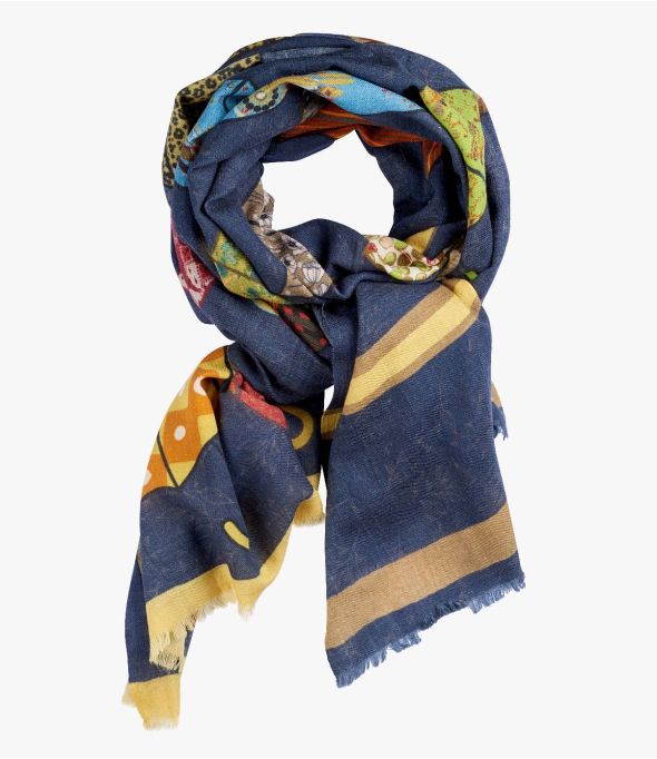 DEMY Women's Silk Wool Scarf 70x190 cm Storiatipic - 5