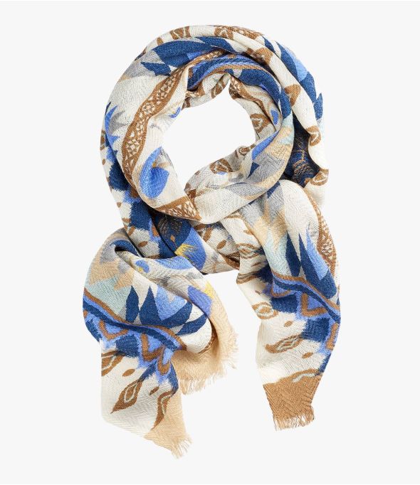 EFFY Wool, Silk Scarf for Women 80 x 190 CM - 1